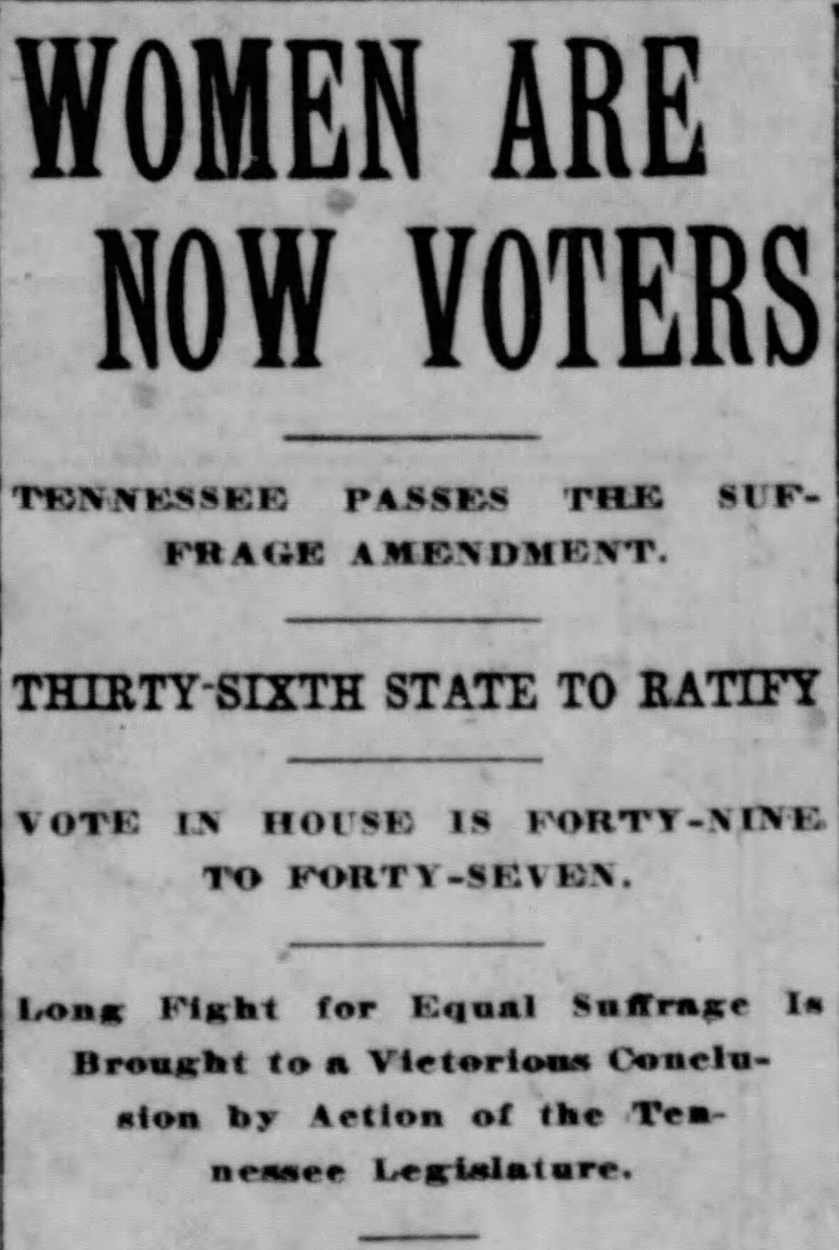 Women's suffrage